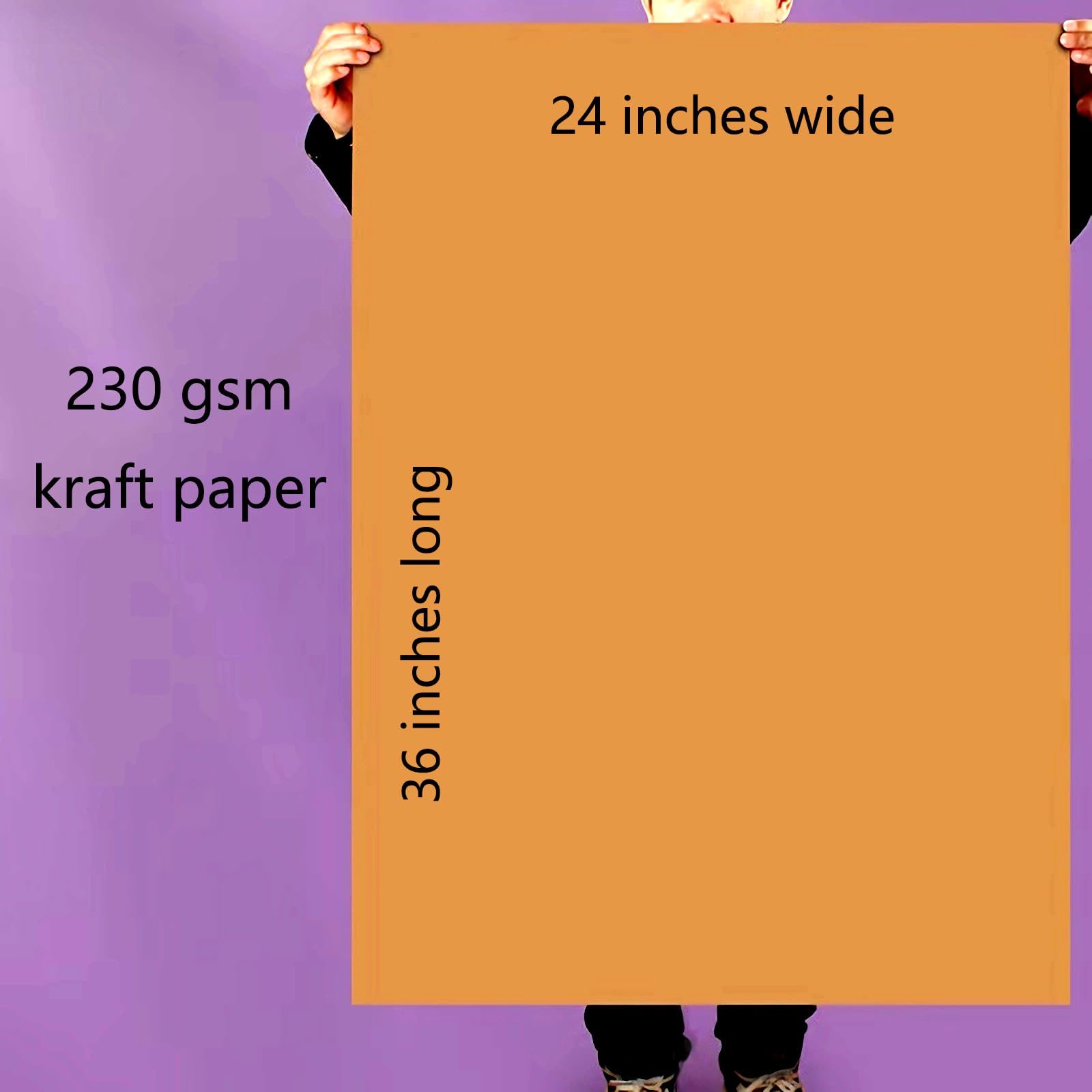 Große Kraftpapierbögen, 61 x 91,4 cm, braun, Bastelarbeiten, Karton, 24 Stück, 230 g/m², für Malerei, DIY, robuste Verpackungen, Handwerk, Geschäftspräsentationen
