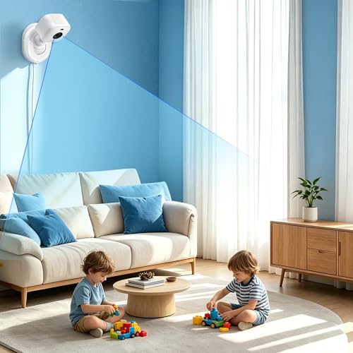Image of 3 Pack Ring Indoor Cam Wall Mount Bracket, No Drill No Screws Strong Adhesive Blink Camera Wall Mount for Ring Indoor Cam, Indoor Cam Plus, Blink Outdoor 4, Outdoor 2K+, Mini, Mini 2K+ -White