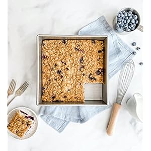 USA Pan Bakeware Square Cake Pan 8 inch Nonstick Quick Release Coating Made in the USA from Aluminized Steel