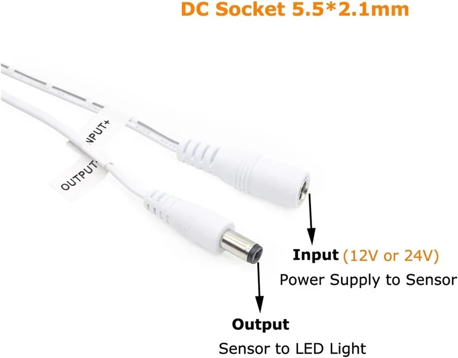 Motion Sensor 12V Light Switch 12 Volt Touch Motion Sensor DC 12V LED PIR LED Light Strip Switch ON OFF(Model B2 White)