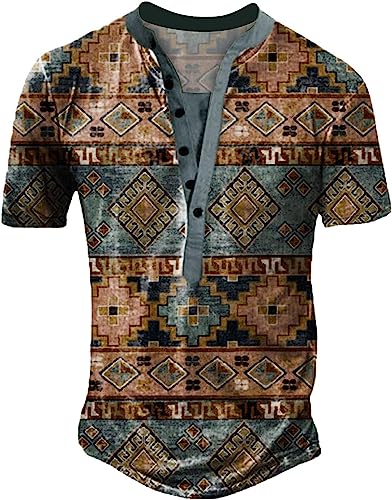 Chemise aztèque manches courtes pour vos sorties d'été et soirées en terrasse
