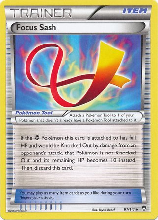 Pokemon - Focus Sash (91/111) - XY Furious Fists : Amazon.ca