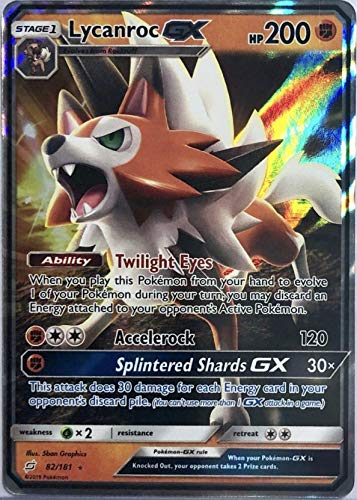 SM9 - Team Up - Lycanroc GX 82/181 - Ultra Rare - NM/M - 100% Guaranteed Authentic Card