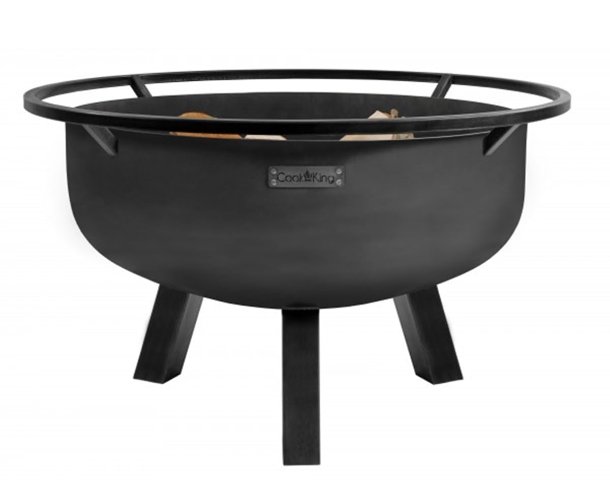 Feuerschale Porto XXL Ø 60 cm Feuerstelle Grillschale für den Garten aus Stahl als Wärmequelle oder Grill CookKing