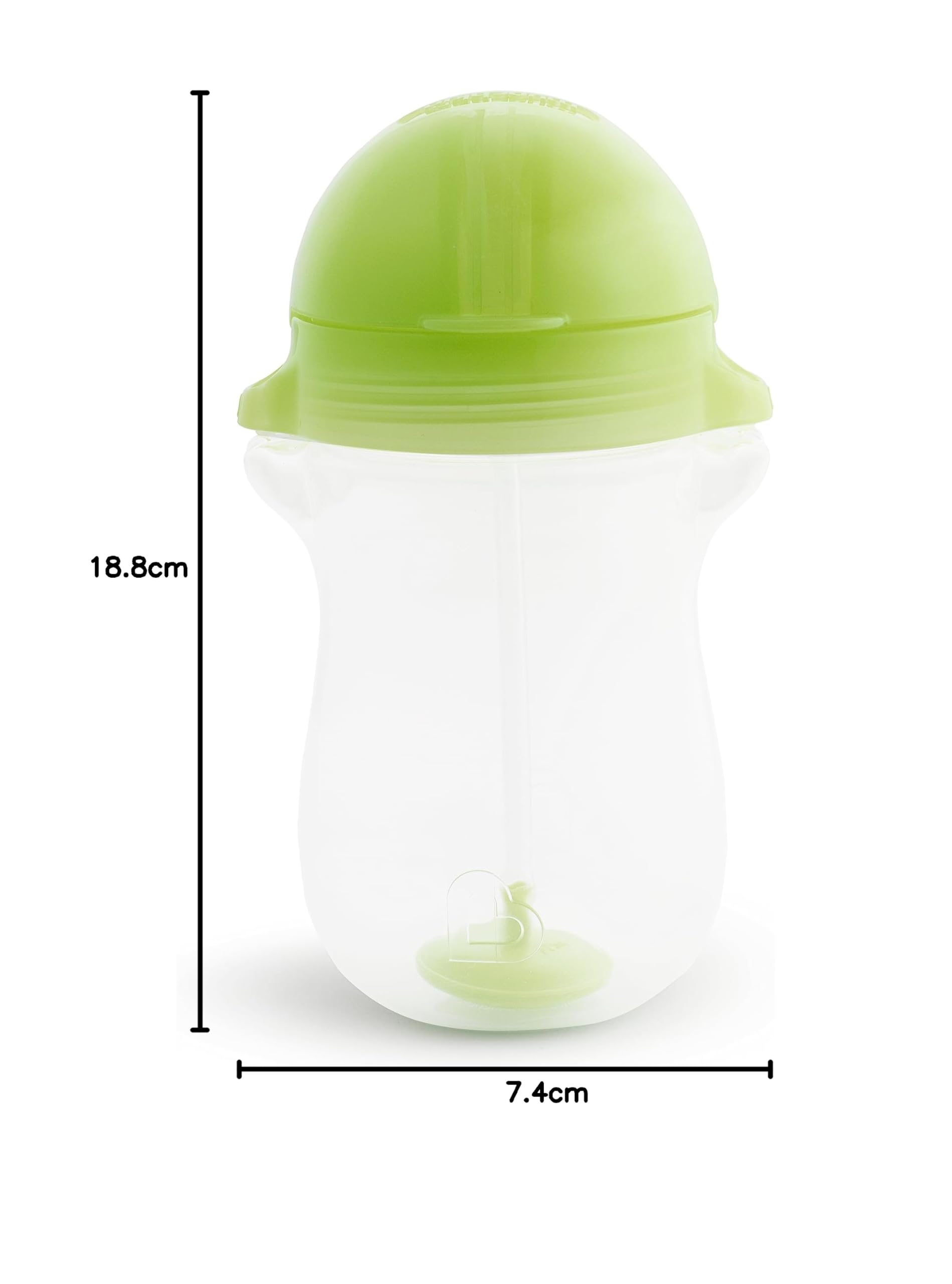 Munchkin Lot de 2 gobelets d'apprentissage avec fermeture à clic - Bouteilles avec paille - Sans BPA - Passe au lave-vaisselle - 296 ml - Vert/bleu