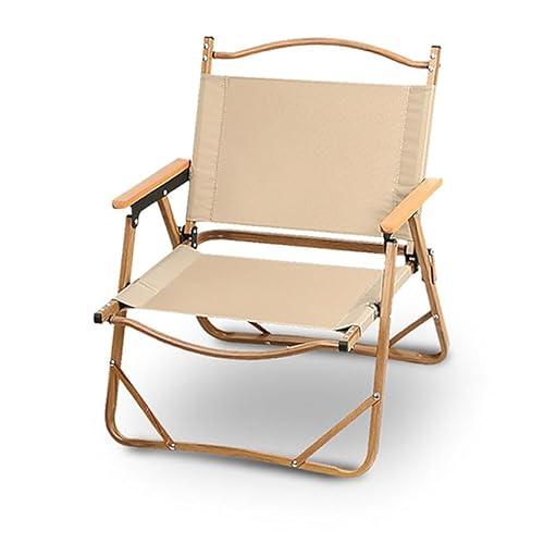 MAKOTOYA 極上空間チェア アルミ素材 軽量 アウトドアチェア 折りたたみ 椅子 キャンプ 簡単組立 1人用 ローチェア 防水 木製 座面30cm GOKUCHEE