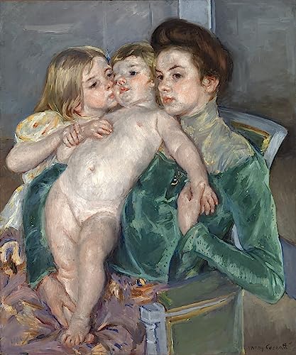 La Caresse de Mary Cassatt Toile Murale Abstraite pour Décoration Salon Chaleureux