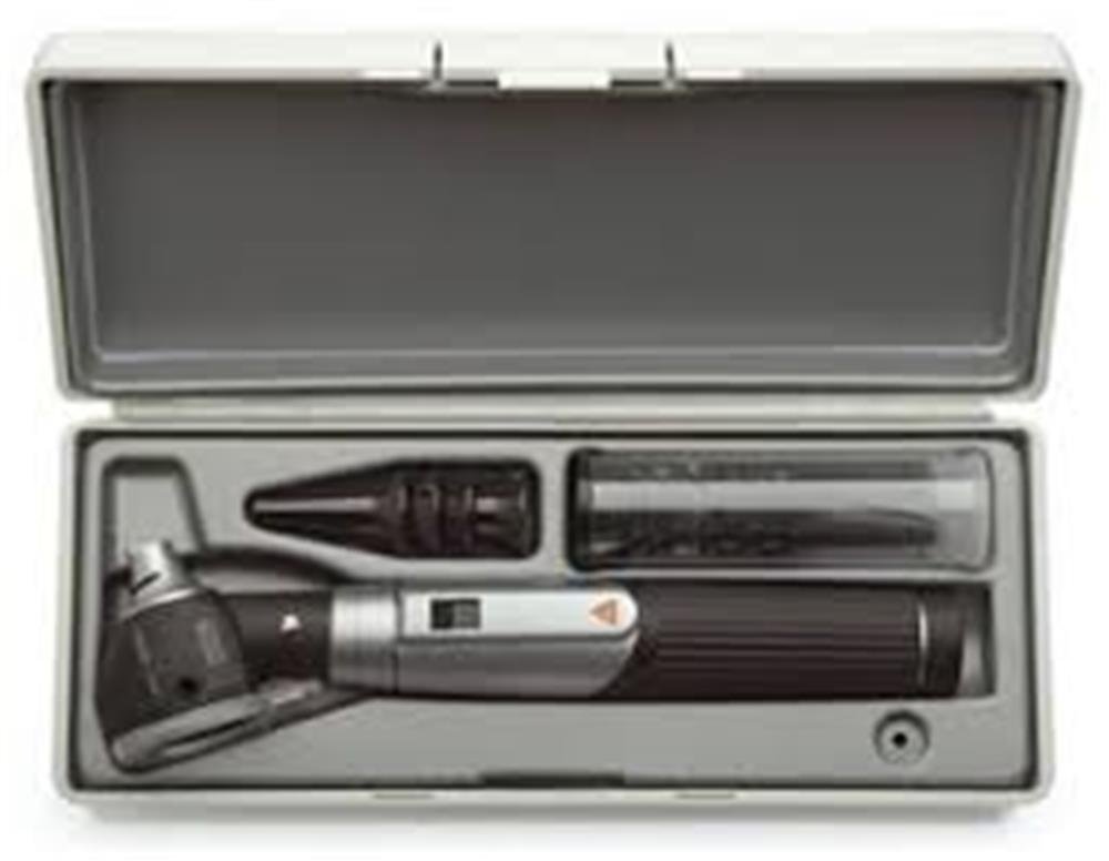 Heine Mini 3000 FO - Otoscopio en estuche de plástico ABS, color negro