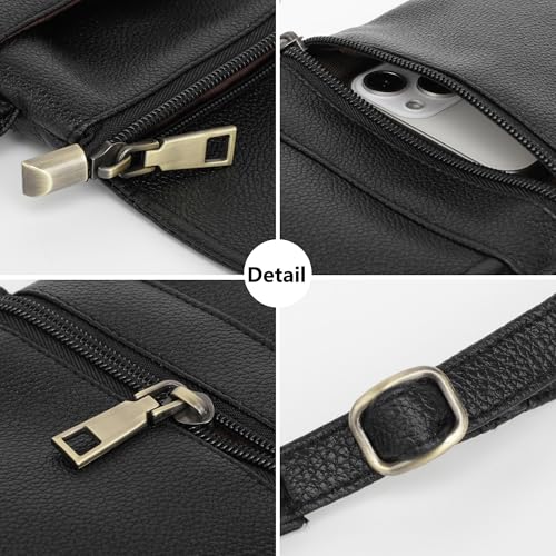 SILKAREA Vegan Lychee Leather Small Crossbody Bags for Women Cell Phone Purse Wallet Bag Adjustable Strap3