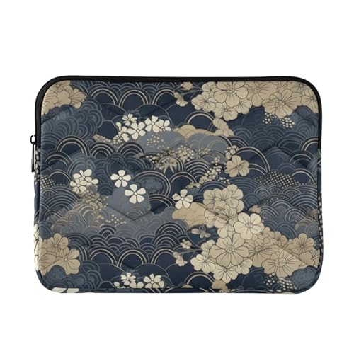 Funda para portátil de 13-14 pulgadas impermeable con estampado japonés