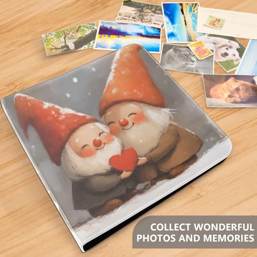 Álbum de Fotos Autoadhesivo DIY Scrapbook Día de San Valentín Gnomos Amor Encuadernador de 3 Anillas Libro de Fotos 40 Páginas 8x10 para Memorias miniatura 5