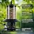 Squirrel Proof Bird Feeder - 360° Feeding Perch Tray for Outdoor Hanging Wild Bird Seeds, Dark Green.