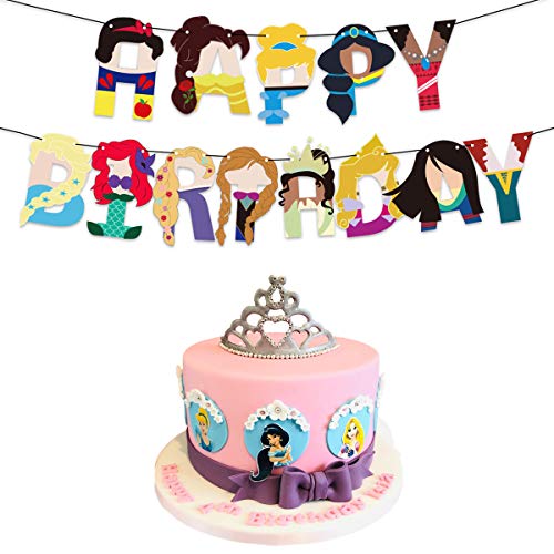 Oulun A002 Princess Birthday Banners, Princess Party Decorations Supplies thumb #4