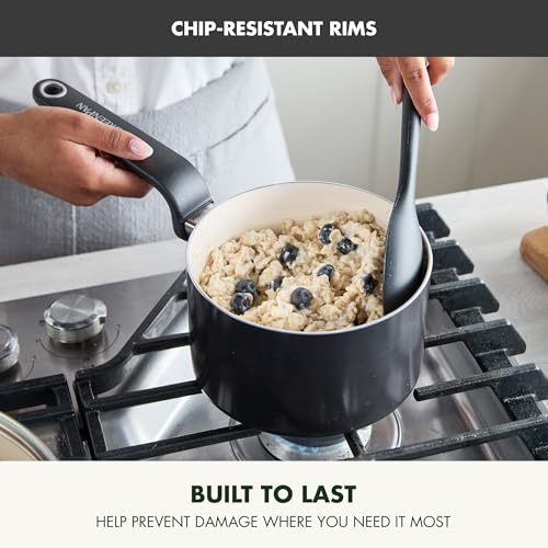 Image of GreenPan Rio Advanced 12 Piece Cookware Set, Ceramic Nonstick PFAS-Free Pots & Pans with Cooking Utensils, Induction Ready, Dishwasher & Oven Safe, Black