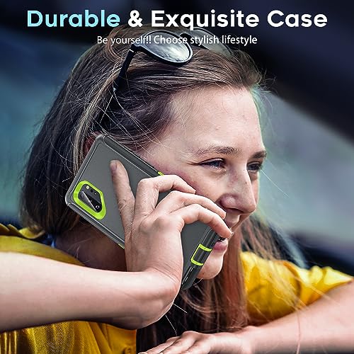 Coque Note 10 Plus antichoc caoutchouc étui protection intégrale vert gris - 6
