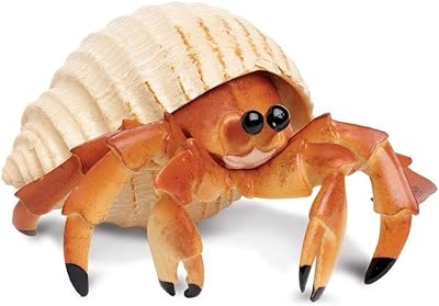 Safari Ltd. - Incredible Creatures Collection - 4.5" x 2.5" Hermit Crab Figurine - Non-toxic and BPA Free - Ages 3+