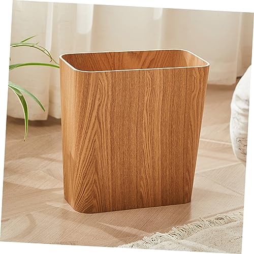 Caneca de basura de madera elegante para cocina miniatura 5