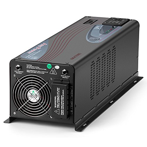 SUNGOLDPOWER 6000W Max 18000W Pure Sine Wave Inverter Charger Input 240VAC Split Phase 120V 240V Output Solar Wind Power Inverters 90A DC 24V Converter