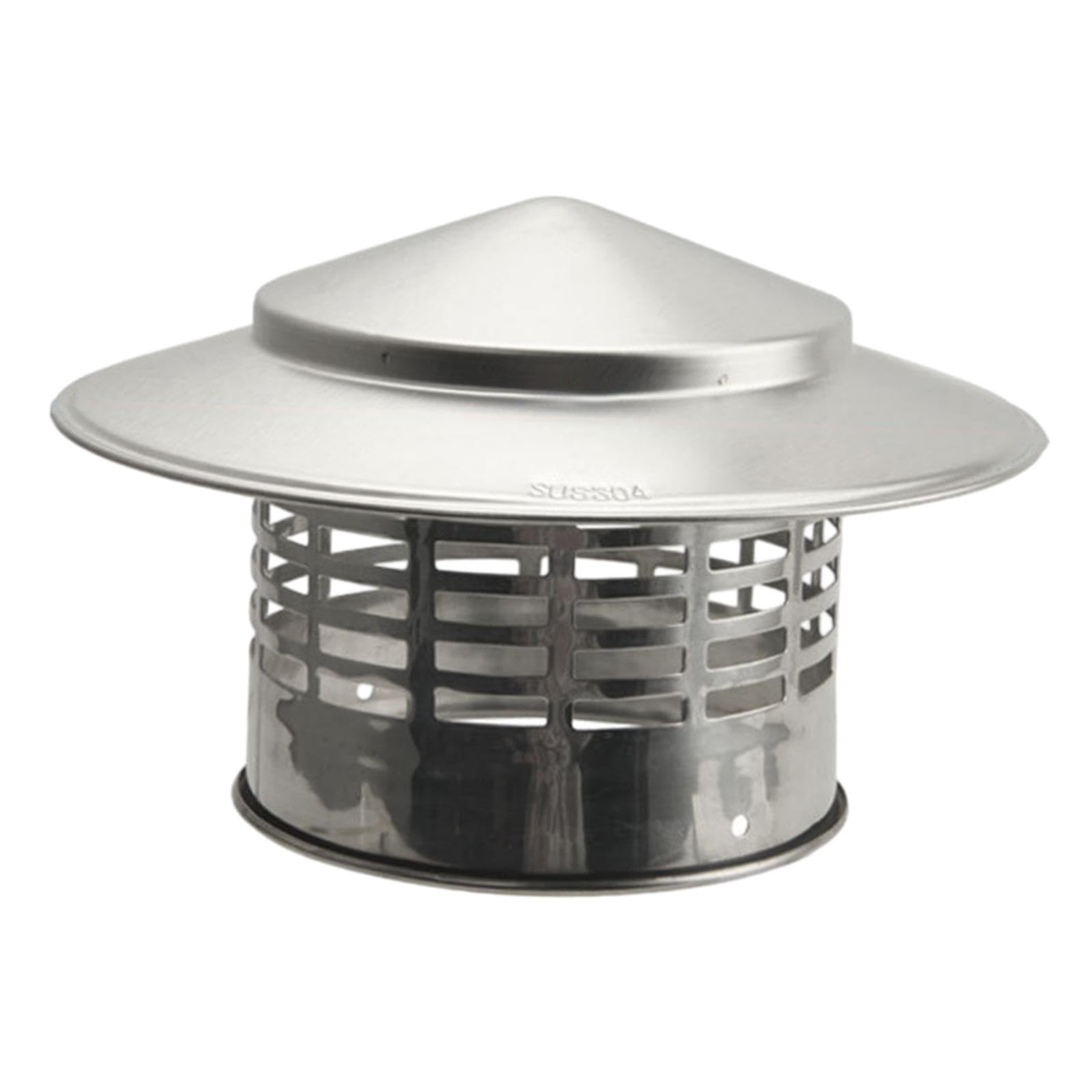 EJGMCNSGB Stainless Steel Chimney Cap Titan Zinc Rain Cover 110mm Inner Diameter Chimney Flue Cover Weatherproof Chimney Top Essential for Ventilation