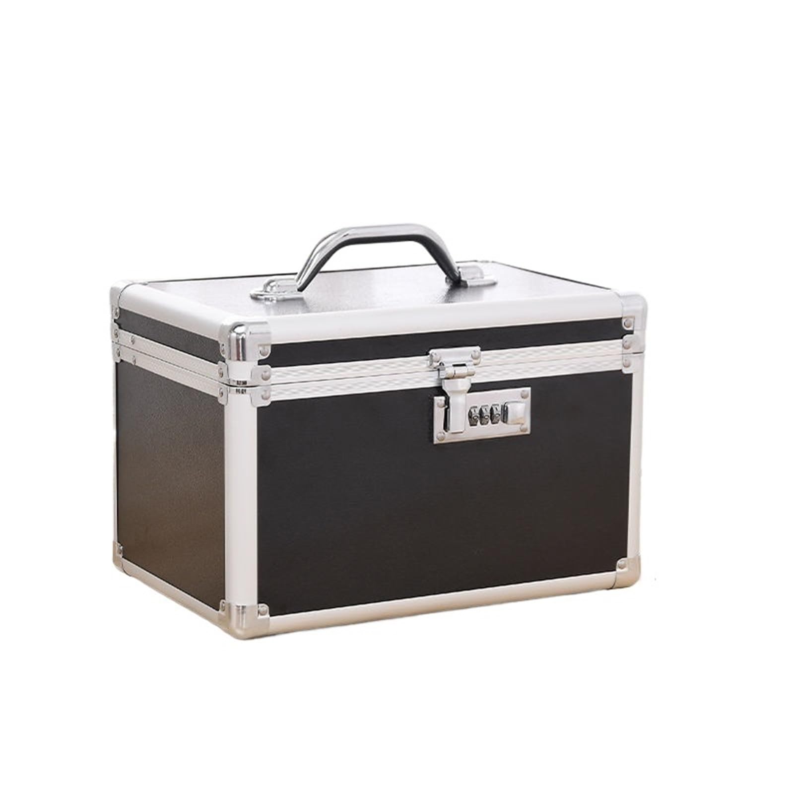 Porta Smalti Organizer Scatola for il trucco Custodie for cosmetici di bellezza professionale Borsa for il trucco Cassetta degli attrezzi multistrato for unghie Valigia for l'archiviazione(Black large
