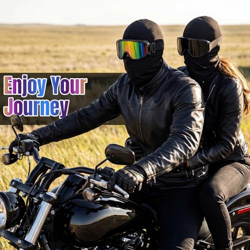 Image of Chicingyou 2 Pack Dirt Bike Goggles with 2 Balaclava Masks, Atv Motocross Motorcycle Goggles, UV Protection for Men Women