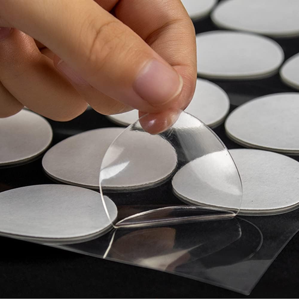 Azcona 80 pcs Clear Sticky Tack Adhesive Poster Putty, Removable Gel Glue Dot Stickers, No Trace Mounting Putty for Wall Hanging Picture, Balloons Festival Party Decoration 1