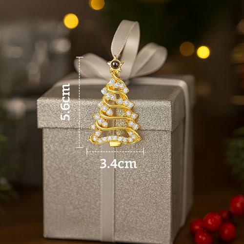 Custom Projection Photo Ornaments, Personalized Memorial Ornaments with Picture Inside, Christmas Hanging Decor for Family Xmas Party, Christmas Tree Projection Pendant 2025
