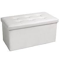 COSYLAND Pouf Contenitore Pieghevole 110L – Panca Contenitore da Interno in PVC Impermeabile