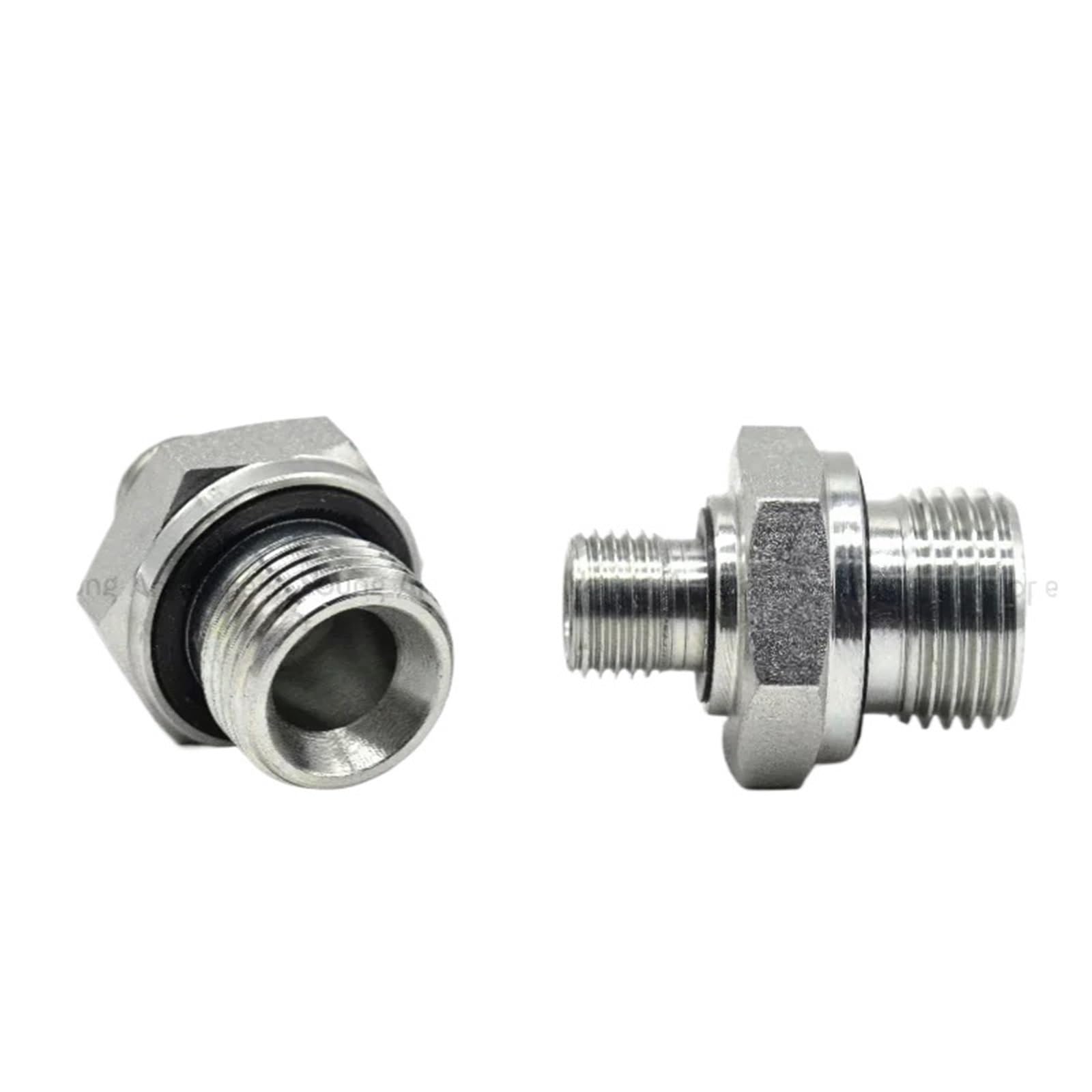 1 Uds juntas de tubos de aceite acero al carbono pulgadas rosca cónica BSPT 1/8 "1/4" 3/8 "1/2" a rosca métrica adaptador de conector de accesorios hidráulicos(1l4-3l8)