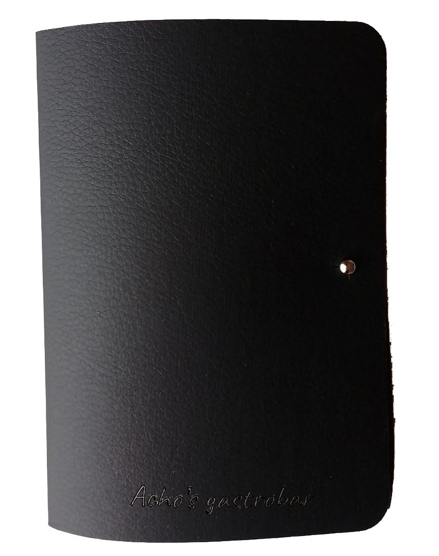 Juego de 4 Piezas de portacantillas Personalizables – Tamaño 11 x 15,5 cm – Restaurante Pub Self Service Bar Pizzerie cervecería Moderno y Elegant (Negro)