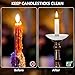 50 Pcs Candle Drip Protectors, Reusable Plastic Candle Holders Bobeches for Candlesticks, Candle Drip Wax Catcher Convenient Candlelight Service for Church Vigil Christmas Eve Wedding Party Candles