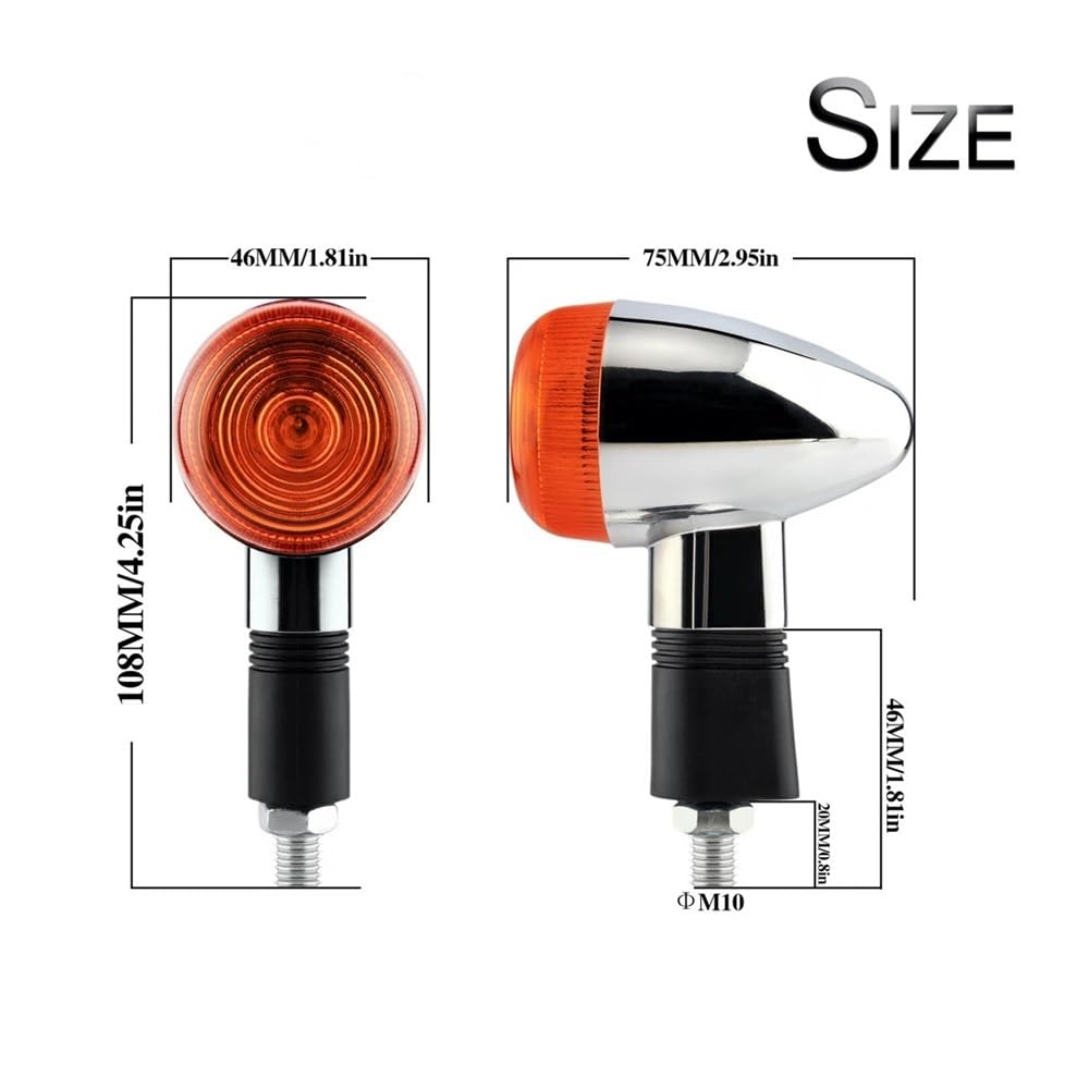 LED Intermitentes Luz De Señal Giro Para Motocicleta Universal