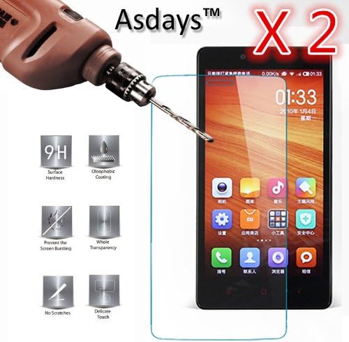ZTE Sonata 2 Z995 Zephyr Z752C Paragon Z753G Screen Protector,Axdays, (2in1-Pack) Tempered Glass Screen Protector Perfect Fit for ZTE Sonata 2 Z995 Zephyr Z752C Paragon Z753G