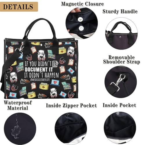 Bolsa tote de lienzo Medical Coder miniatura 3