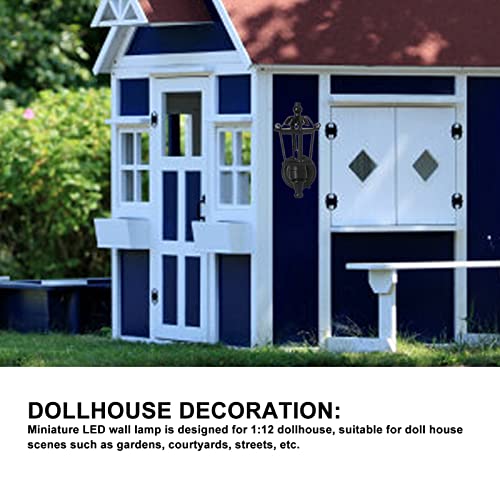 SPYMINNPOO Puppenhaus Wandleuchte 1:12 Puppenhaus LED Wandleuchte Metall Simulierte DIY Miniatur Wandleuchte Puppenhaus… – Bild 7