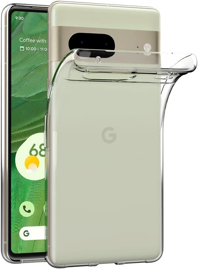 REY Pack 3 Cover In Gel TPU Trasparente Per Google Pixel 7 Pro - Ultrasottile 0,33mm, Morbida E Flessibile - 4