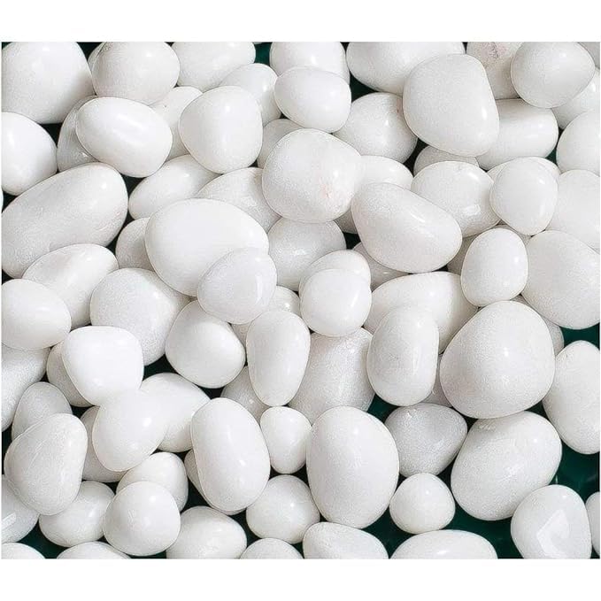 BABA KA DEEWANA Polished White Pebbles Glossy Stones-1Kg(2.5Cm-4Cm)|For Home Decorative,Vase Fillers,Aquarium Fish Tank,Garden River Rock Unplanted Substrate (B0D1P8HTN1) Amazon Price History, Amazon Price Tracker