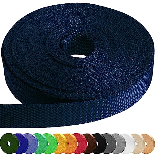 Image of TECEUM 3 /4 inch & 5 /8 inch & 1 inch & 1.5 inch & 2 inch Webbing - 10 25 50 Yards - 40+ Colors - Heavy Duty 1 Inch 1.5 Inch 2 Inch Backpack Straps - Webbing for Outdoors Indoors Crafting DIY