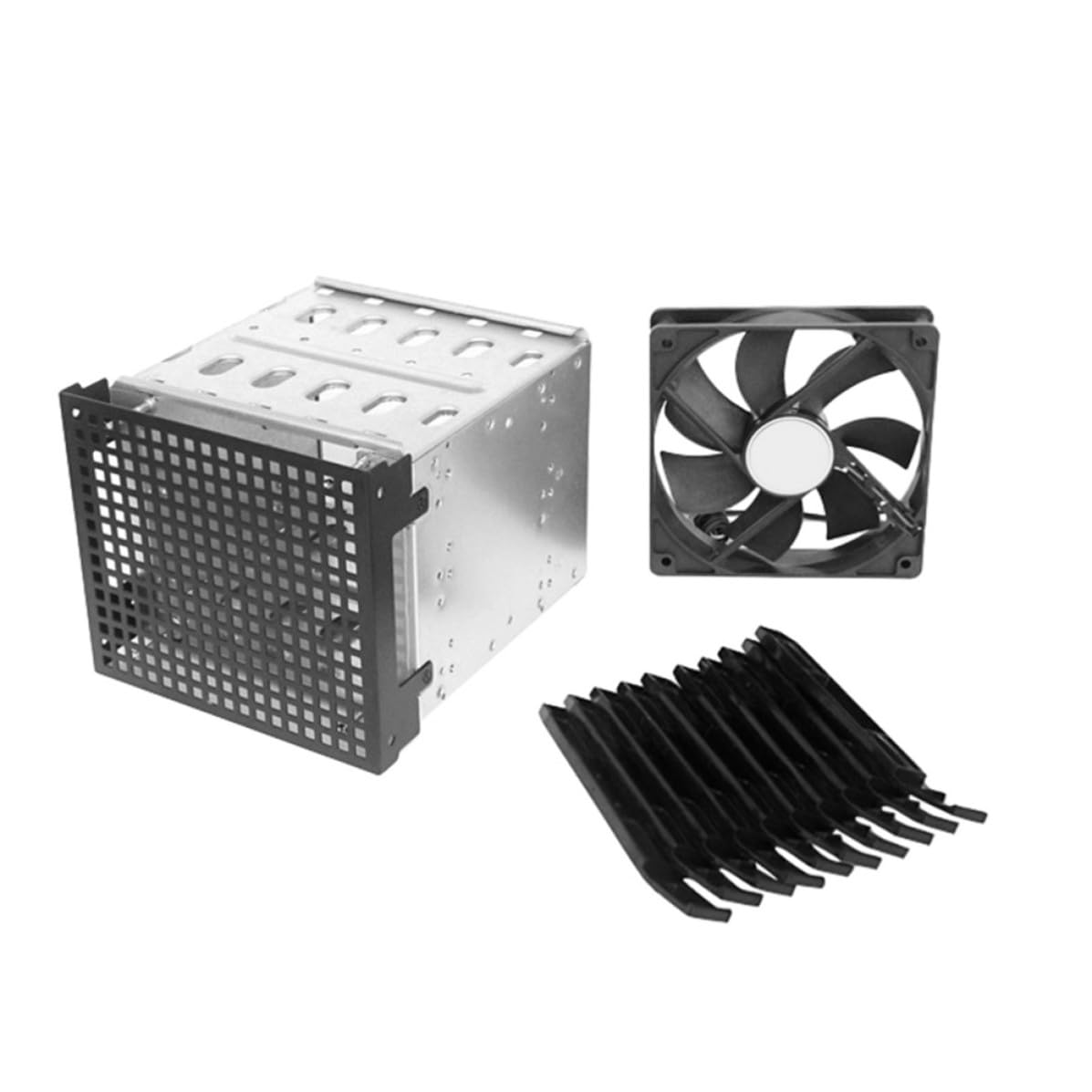 VICASKY Soporte de Disco Duro de 3,5 Pulgadas Jaula de Acero Inoxidable de 5 Capas para Caja Externa Disco Duro, Adecuado para Celebracion Verano en Ordenador