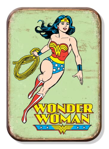 Desperate Enterprises Wonder Woman Retro Refrigerator Magnet - Funny Magnets for Office, Home & School - Made in The USA