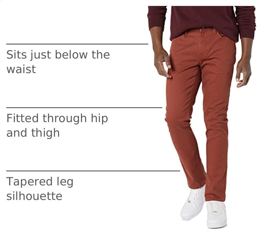 Image of Amazon Essentials Men's 5-Pocket Stretch Twill Casual Pants
