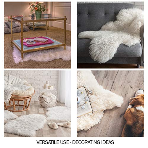 Lavish Home Sheepskin Throw Rug – Faux Fur 2X5-Foot High Pile Runner – Soft And Plush Mat For Bedroom, Kitchen, Bathroom, Nursery And Office (Pink) #TOP4