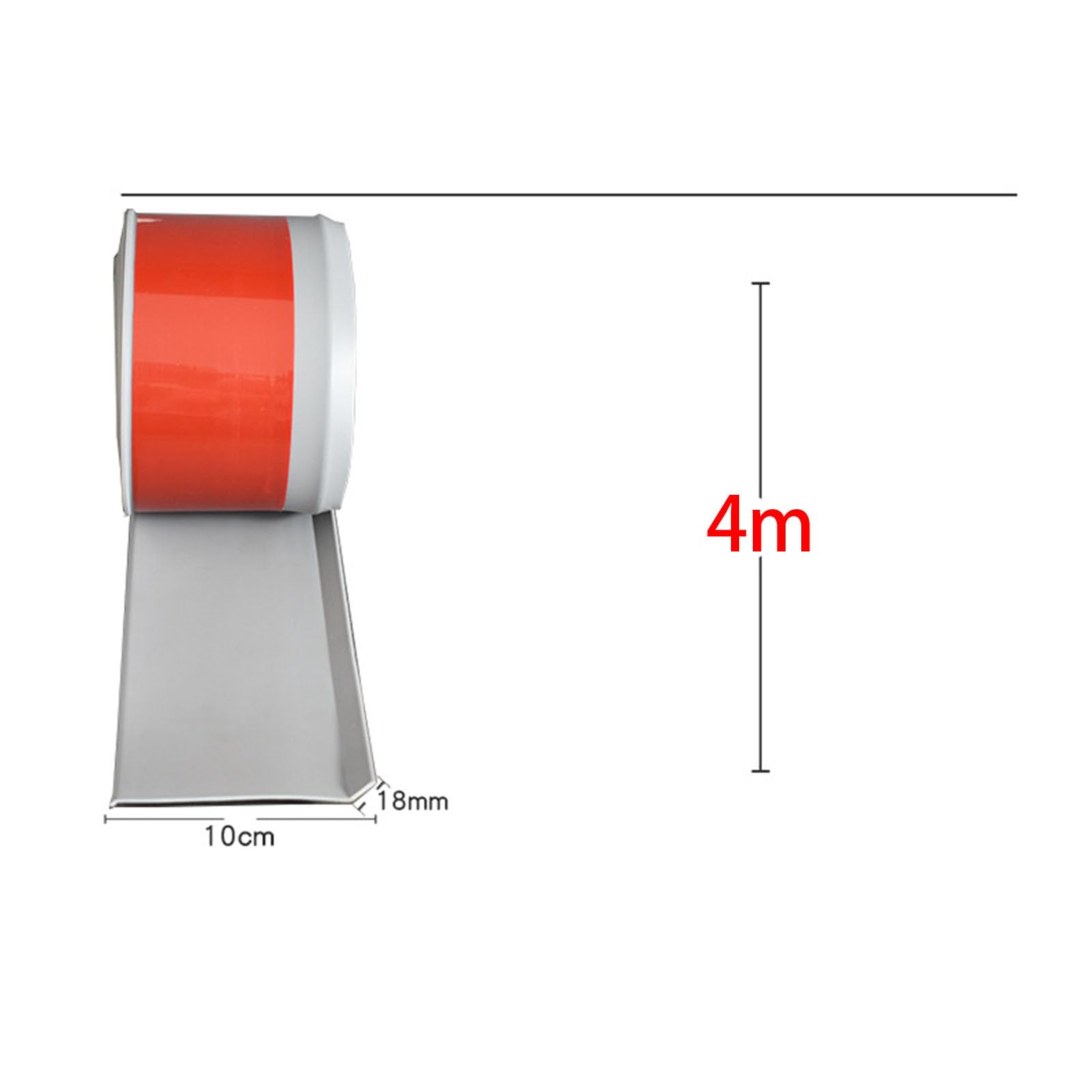 Profilo di Finitura Autoadesivo per Pareti, Striscia Decorativa Flessibile in PVC per Bordi di Pavimenti, Pareti, Armadi E Superfici Interne della Casa. White 8cm*1000cm
