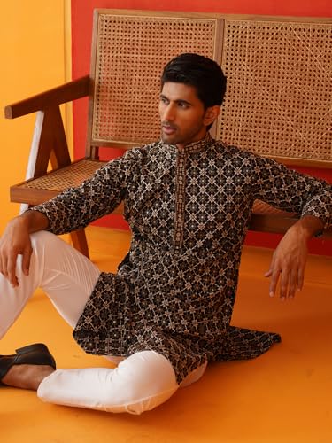 Image of Jompers Embroidered Kurta Pyjama Set For Men (,)