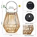 VIHOSE 6 Pack Solar Lanterns, Rattan Hanging Solar Lights with Handle Outdoor Waterproof, Outdoor Lamp Lights Decoration for Patio Porch Garden Pathway Yard Trees Lawn