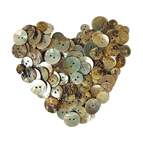 200 Pcs Mixed Size Shell Buttons for Crafts Cover