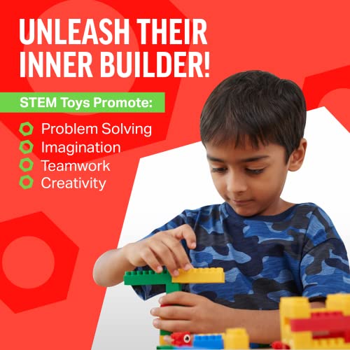 Brickyard Building Blocks 1,100 Piece Building Bricks Toy - Bulk Block Set With 154 Roof Pieces, 2 Free Brick Separators, Compatible With Lego #TOP3