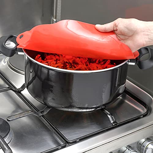 Charles Viancin - Poppy Silicone Lid For Food Storage And Cooking - 8''/20Cm - Airtight Seal On Any Smooth Rim Surface - Bpa-Free - Oven, Microwave, Freezer, Stovetop And Dishwasher Safe #TOP5