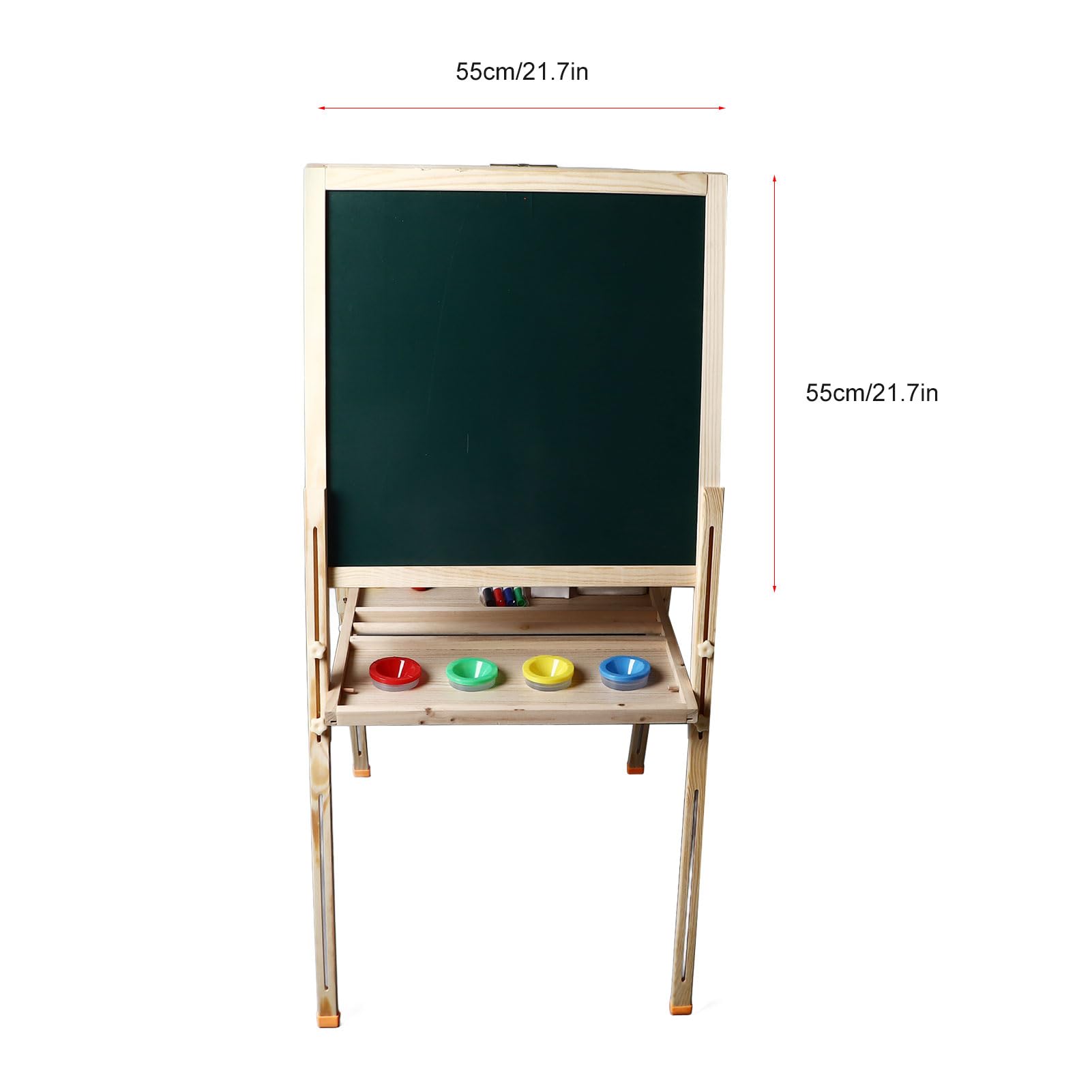 Cavalletto Bifacciale, Lavagnetta in Piedi con Lavagna Magnetica e Lavagna per Bambini Dai 2 Ai 13 Anni, Design Pieghevole e Sollevabile per Uso a Parete o su Scrivania