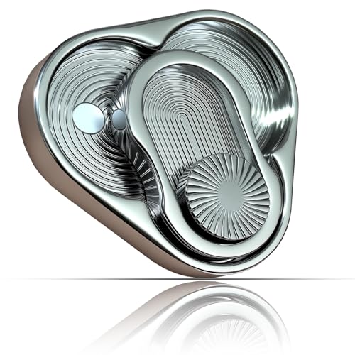 Magnetic Triangle Fidget Slider,Triple-Layer Sliding & Rotating Track with Click